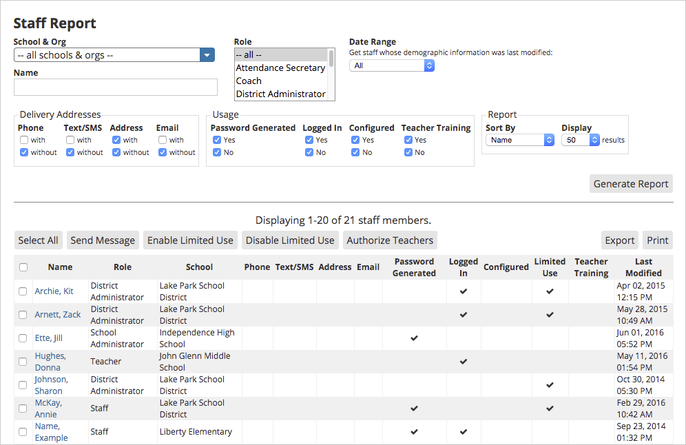 Account Reports – Community Engagement